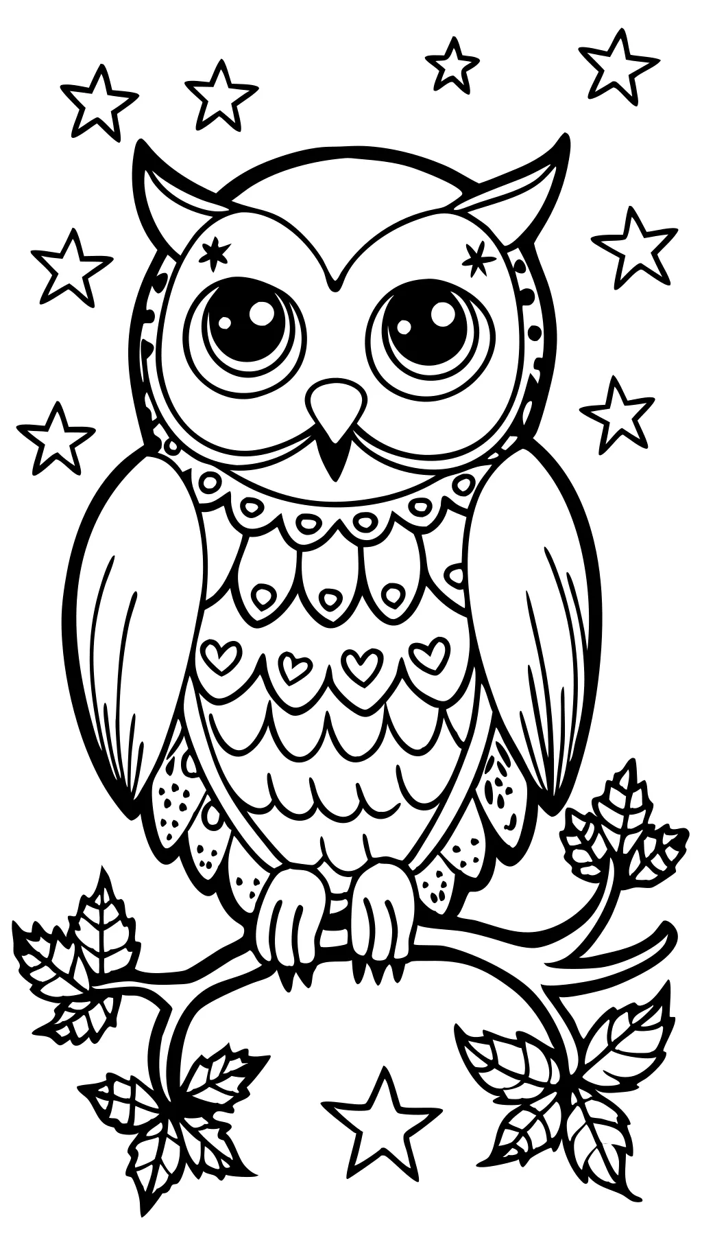 coloring page owl